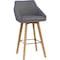 Lorell Gray Flannel Mid-Century Modern Guest Stool, PK2 68561 - alternate 1